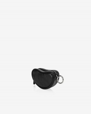 Find Kapoor Heart Mini Tote Women's Pouches Black | YXE3888GU