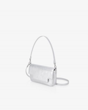 Find Kapoor Lia Bag 19 Crinkled Tote Women's Crossbody Bags Silver | WKG9868HF