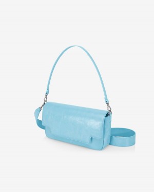 Find Kapoor Lia Bag 27 Crinkled Tote Women's Crossbody Bags Blue | SPN917QJ