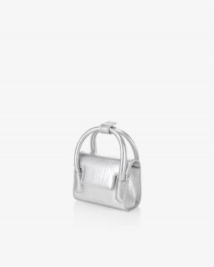 Find Kapoor Marty Bag 12 Crinkled Tote Women's Crossbody Bags Silver | GOQ9251EP