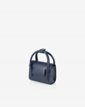 Find Kapoor Marty Bag 12 Crinkled Tote Women's Crossbody Bags Navy Blue | LRP4172UK