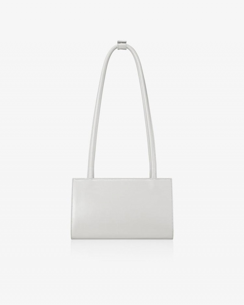 Find Kapoor Marty Brick Bag 24 Crinkled Tote Women's Shoulder Bags White Grey | JXB1536LT