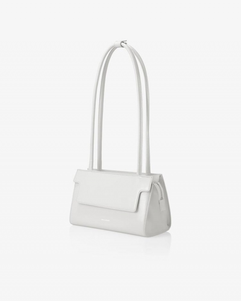 Find Kapoor Marty Brick Bag 24 Crinkled Tote Women's Shoulder Bags White Grey | JXB1536LT