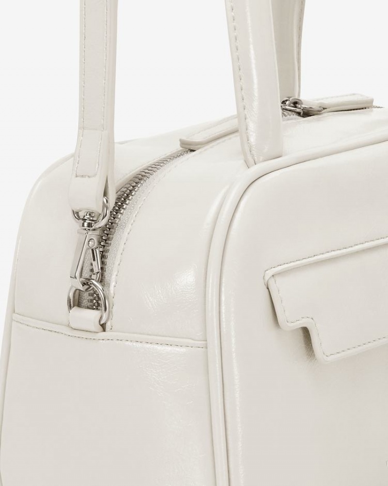 Find Kapoor Marty Laura Bag 21 Crinkled Tote Women's Crossbody Bags White | CHE7985ZV