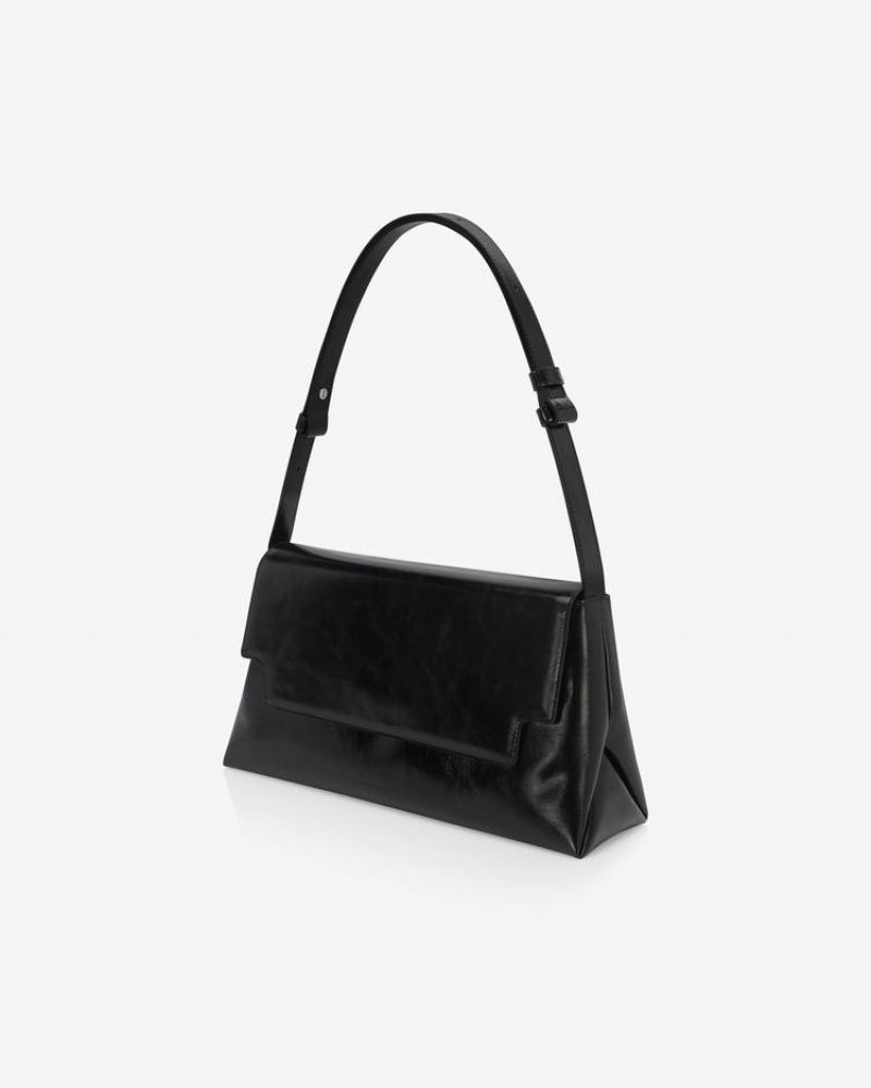 Find Kapoor Marty Lizzi Bag 34 Crinkled Tote Women's Shoulder Bags Black | ZHF1243ZT