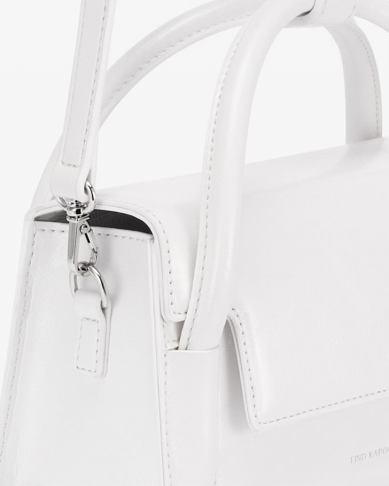 Find Kapoor Marty Wedge Bag 22 Crinkled Tote Women's Crossbody Bags White | TOS744PR