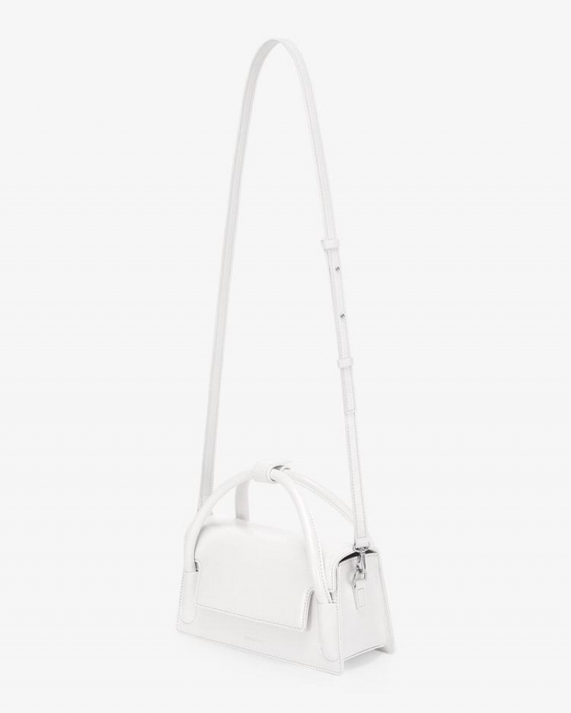 Find Kapoor Marty Wedge Bag 22 Crinkled Tote Women's Crossbody Bags White | TOS744PR