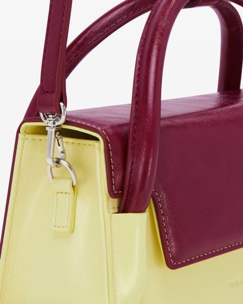 Find Kapoor Marty Wedge Bag 22 Crinkled Tote Women's Crossbody Bags Yellow Purple | CTM4886TD