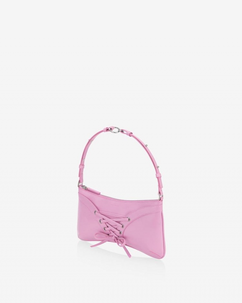 Find Kapoor Ribbon Tie Tote Women's Shoulder Bags Pink | UJD654WJ