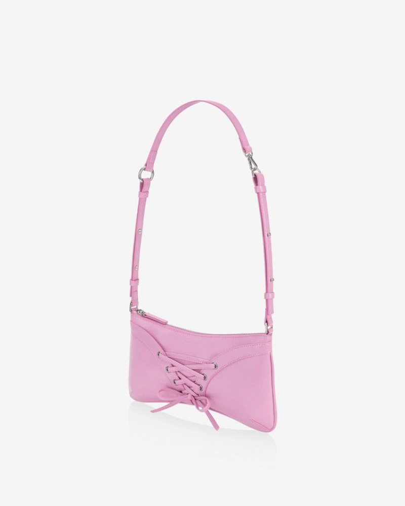 Find Kapoor Ribbon Tie Tote Women's Shoulder Bags Pink | UJD654WJ