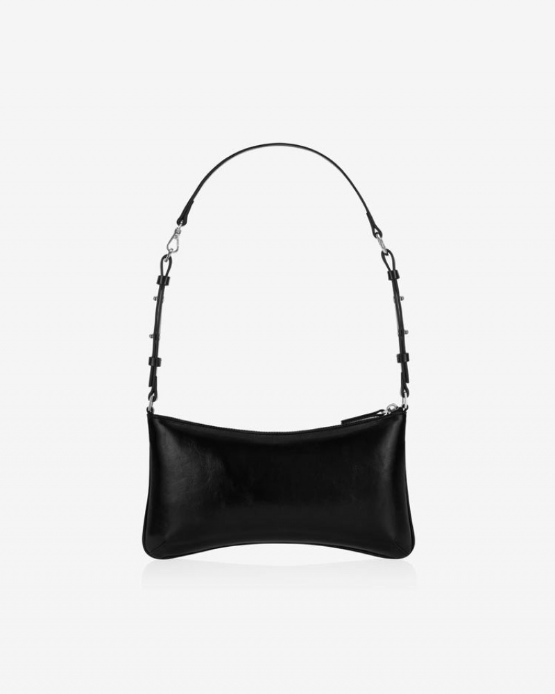 Find Kapoor Ribbon Tie Tote Women's Shoulder Bags Black | RTV1469NW